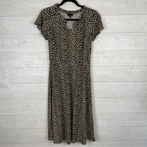 Talbots Midi Animal Print Dress Size XS